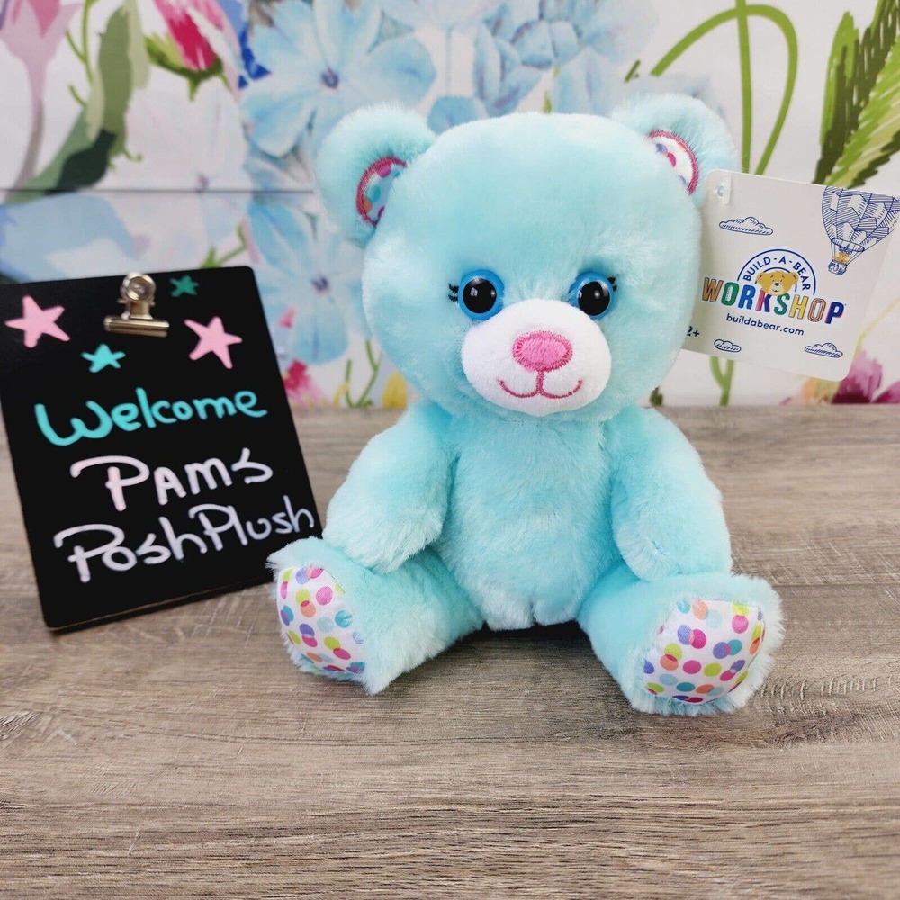 Build A Bear Confetti Cub 8" Buddies Cub Bear NEW Minis Blue